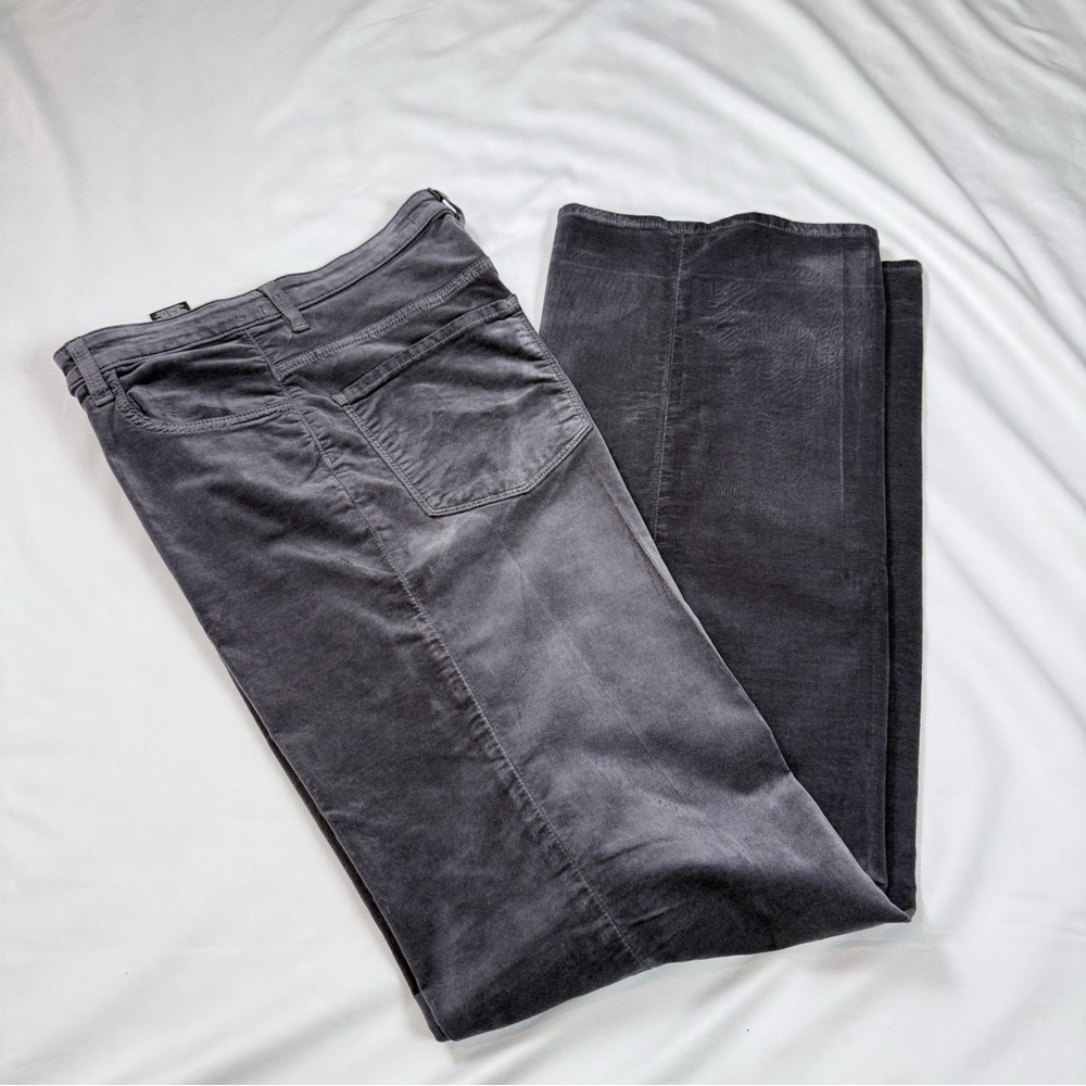J Brand‎ Joan Sleepwalker Charcoal Gray Velvet Jeans Size 30